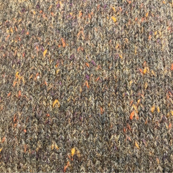 ZARA KNIT Sz S Thick Knit Knee Length Double Breasted Heather Brown Unlined Coat - Picture 11 of 15